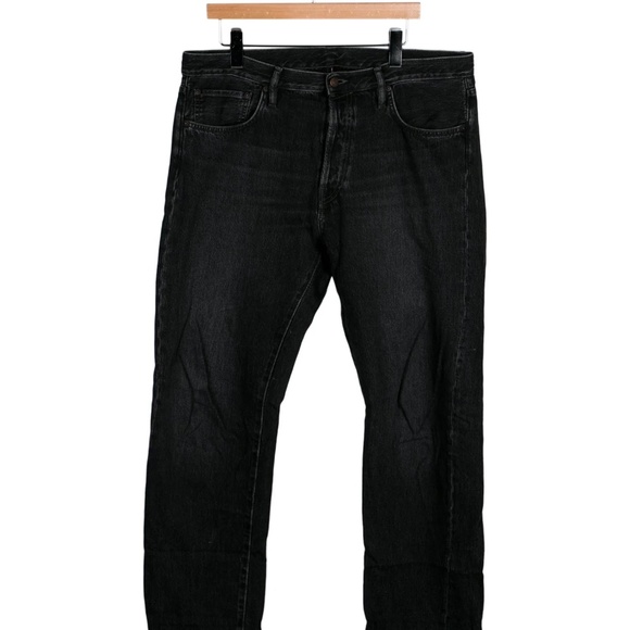 Acne Black Button-Fly Straight Leg Jeans 38 x 33 Unisex - Picture 1 of 8